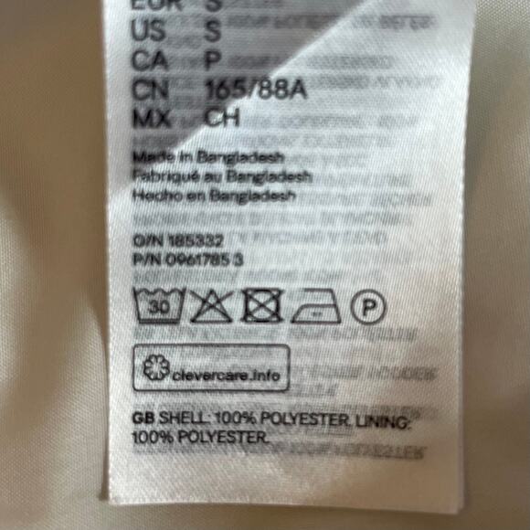 H&M Black Plaid Peak Lapel Open Front Light Blazer Jacket Oversized Small NWT - Picture 11 of 14